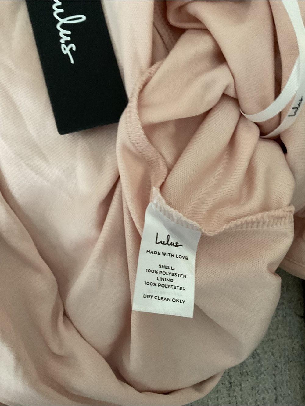 Lulus Heavenly Hues Blush Pink Chiffon V-Neck Maxi Dress NWT Large - Picture 12 of 14